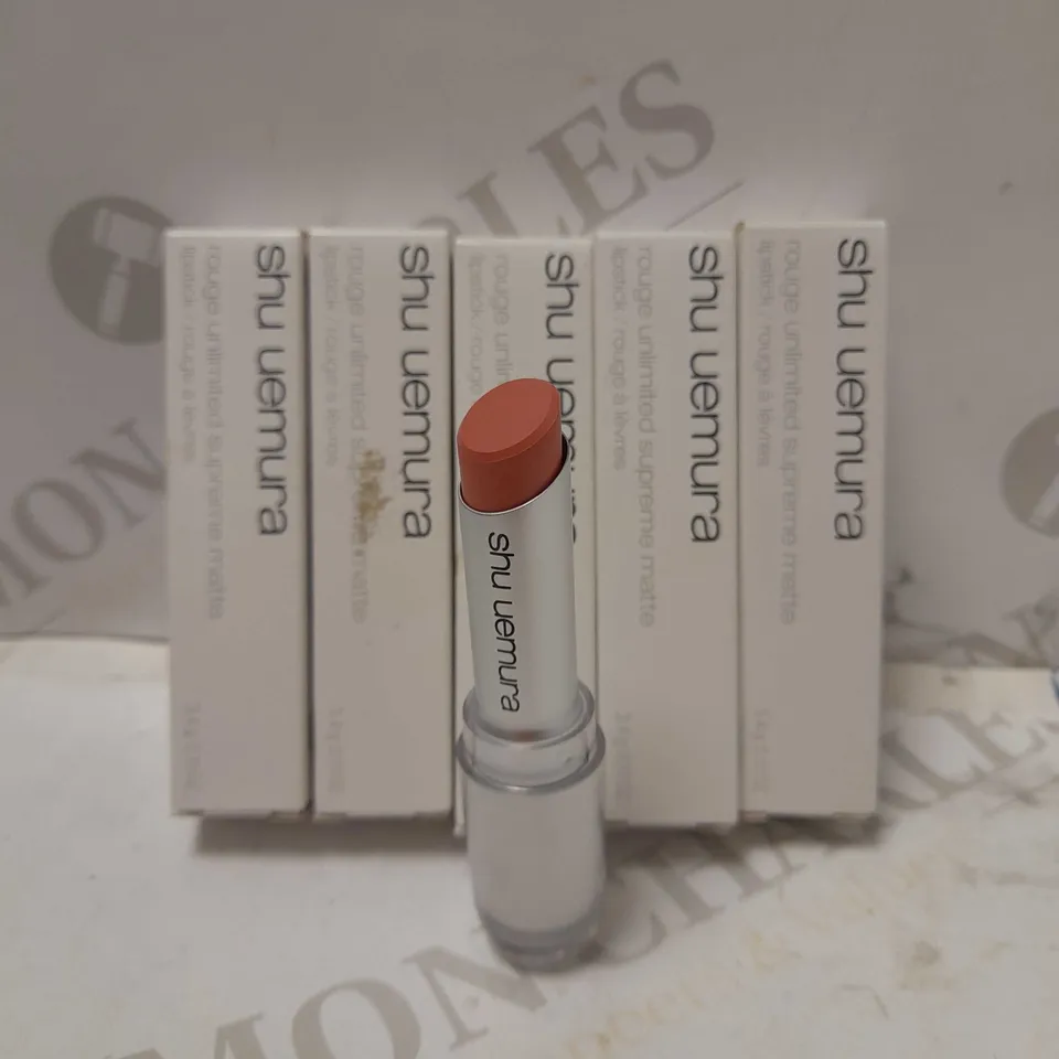 LOT OF 5 SHU UEMURA ROUGE UNLIMITED SUPREME MATTE LIPSTICKS - M BG 943 