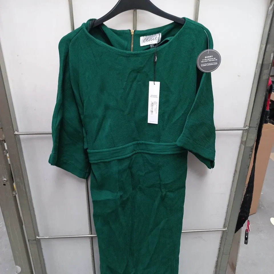 CLOSET LONDON EMERALD PENCIL MIDI DRESS MD8459 – UK SIZE 12
