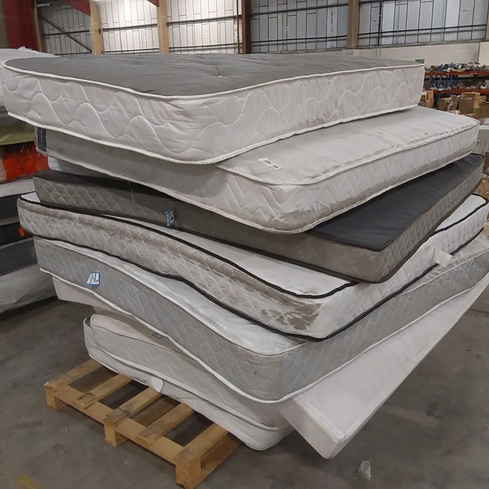 APPROX 10 X ASSORTED MATTRESSES. SIZES, BRANDS AND CONDITIONS VARY