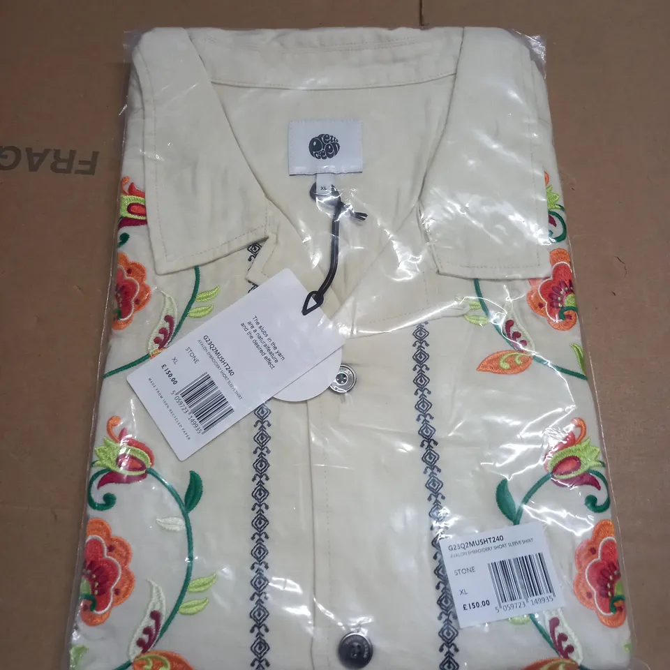 PRETTY GREEN AVALON EMBROIDERY SHORT SLEEVE T-SHIRT - XL