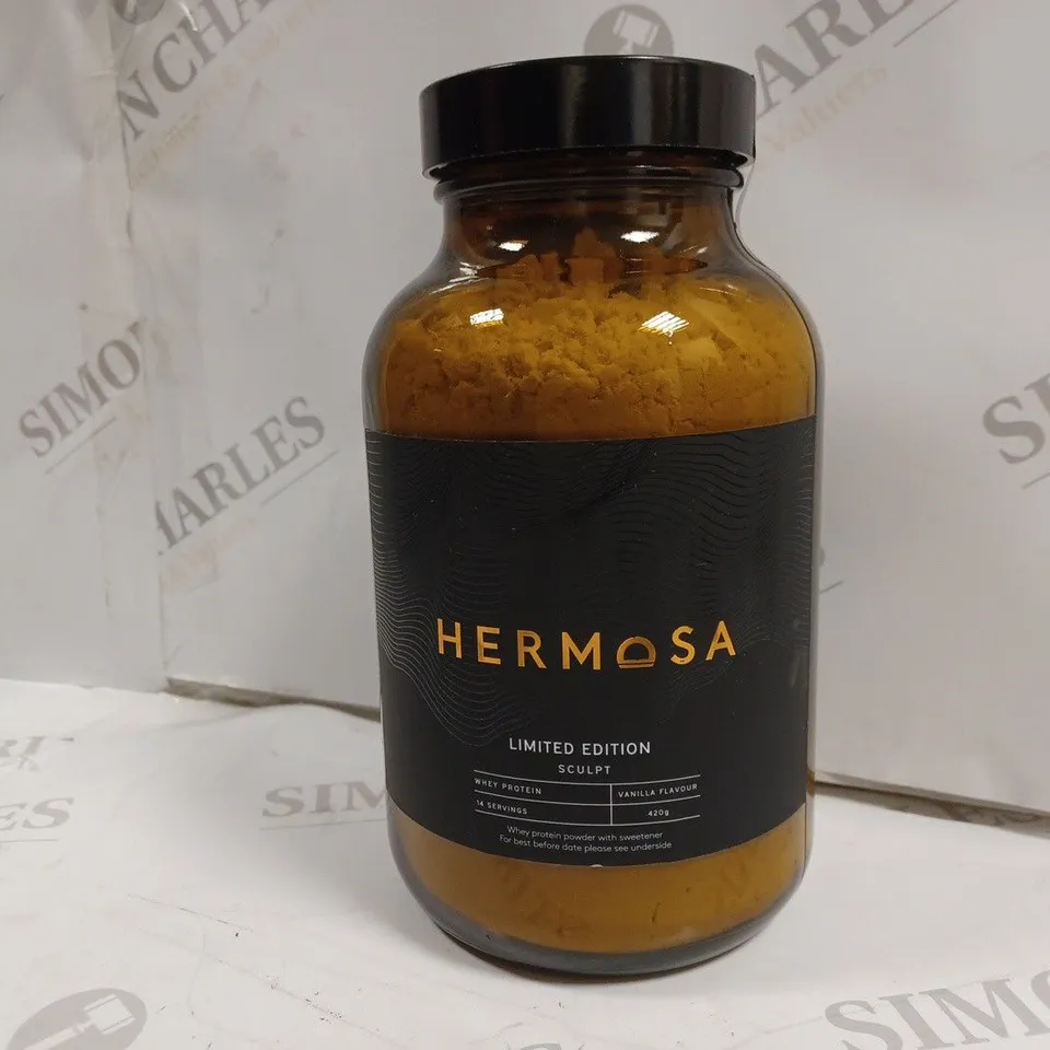 HERMOSA WHEY PROTEIN POWDER - GLASS JAR - VANILLA - 420g