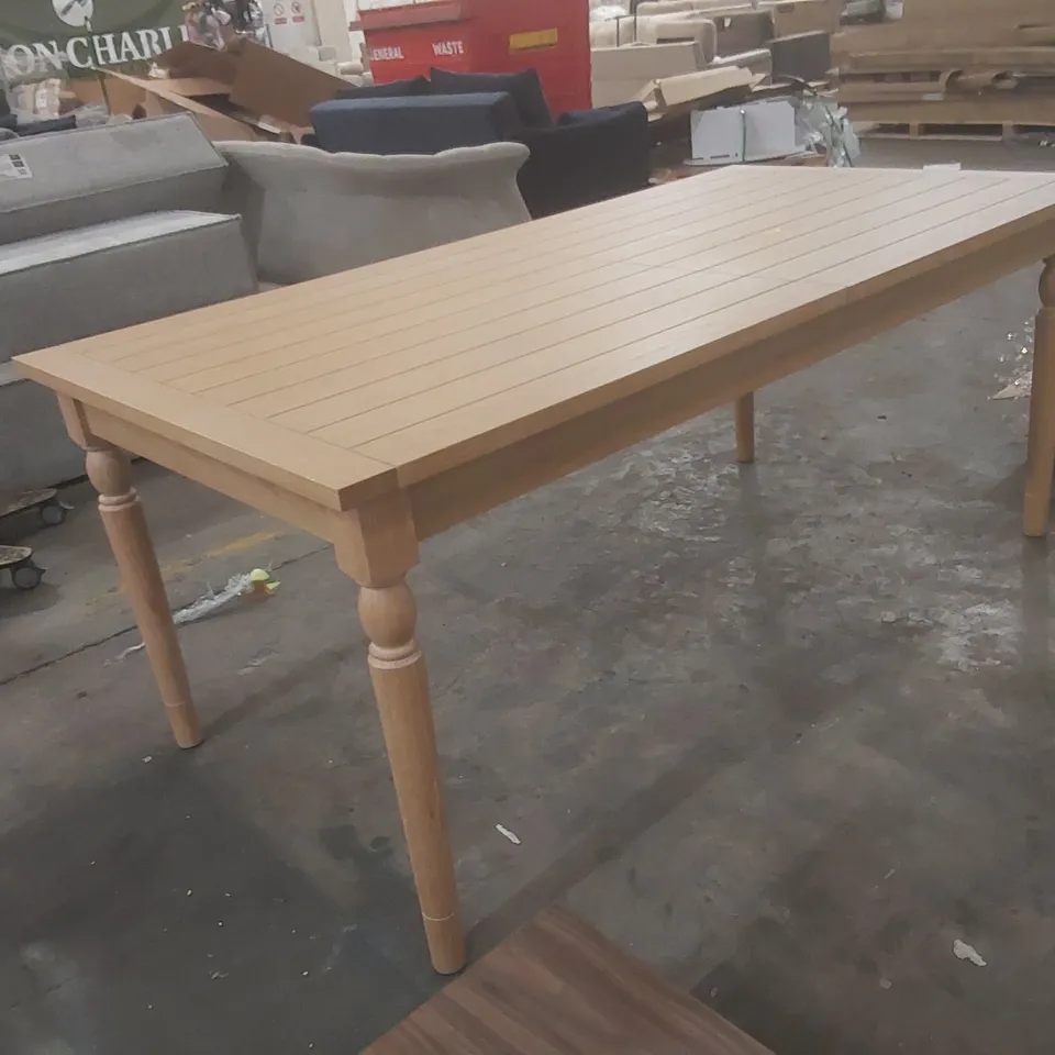 CHARLOTTE-MARIE RECTANGULAR 230CM L X 95CM D DINING TABLE COLOUR: BROWN
