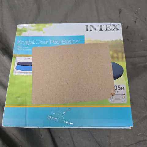 BOXED INTEX KRYSTAL CLEAR POOL BASICS POOL COVER - 3.05M