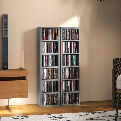 BOXED 88.5cm H MEDIA SHELVES - SET OF 2 (1 BOX)