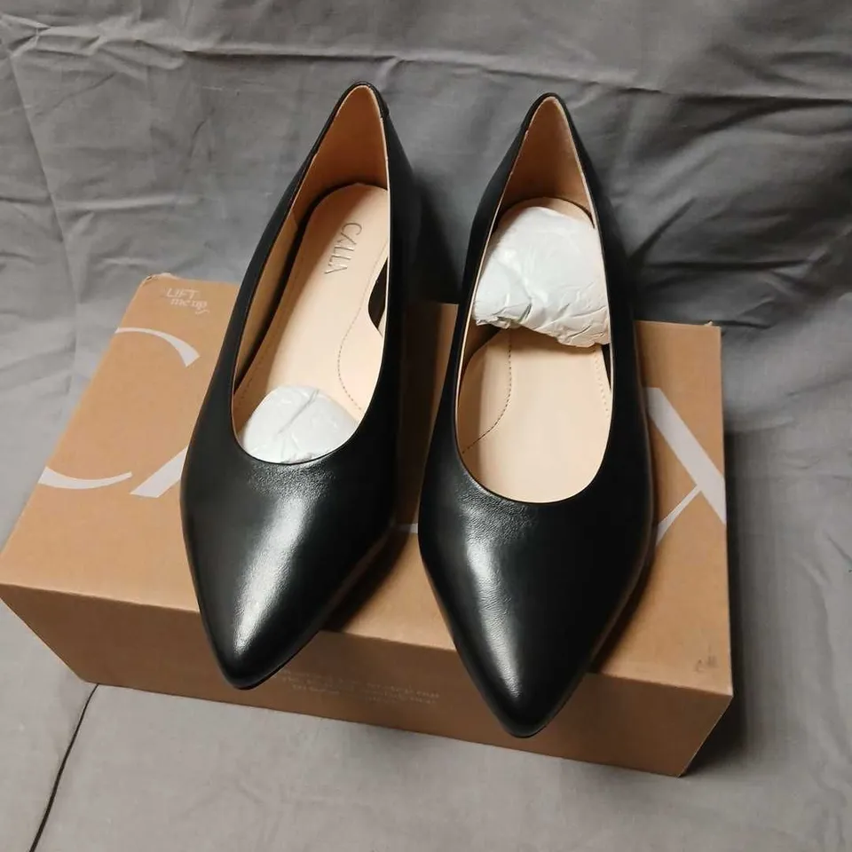 CALLA AGATA BLACK LEATHER SHOES – WOMEN'S UK 6 (EU 39)