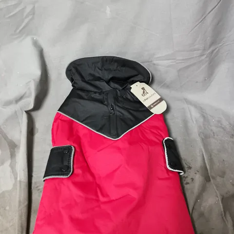 DOG WATERPROOF COAT JACKET - RED, 35CM (MEDIUM)