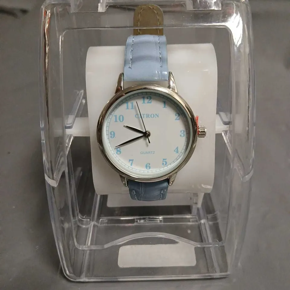 CITRON LADIES WATCH WITH LIGHT BLUE LEATHER STRAP