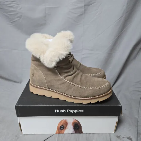 BOXED HUSH PUPPIES MOIRA TAUPE WOMENS SHOES - UK 6