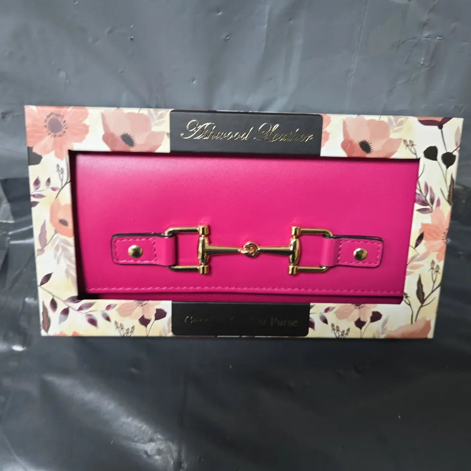 ASHWOOD SNAFFLE DETAIL FLAPOVER LEATHER WALLET - PINK