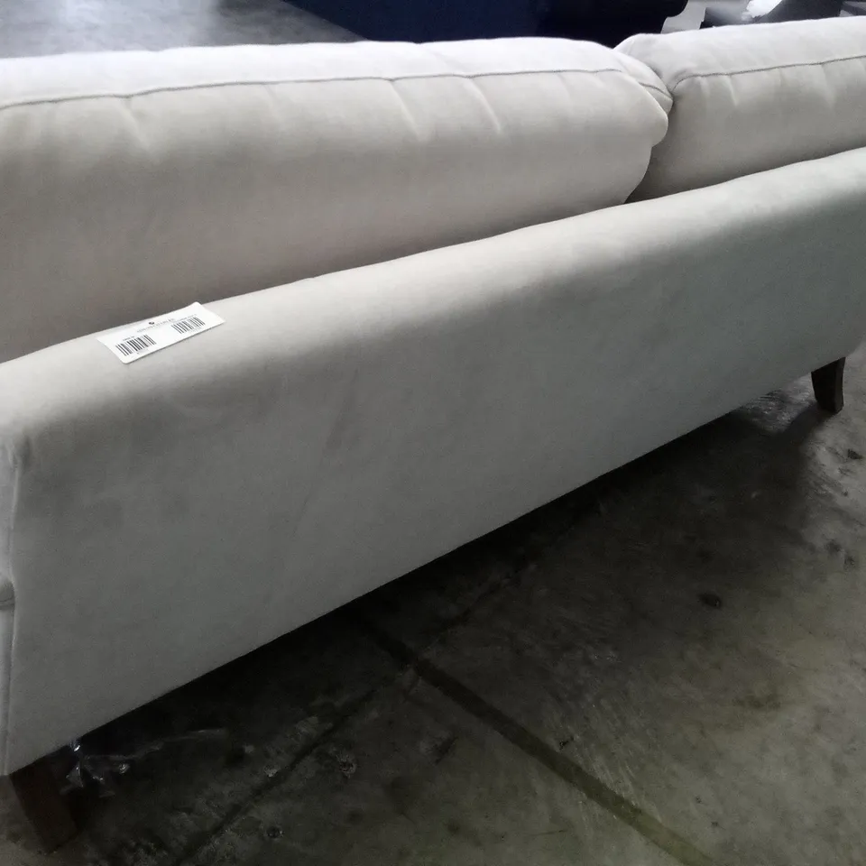 QUALITY THE LOUNGE CO DESIGNER 3 SEATER SOFA - CREAM FABRIC 