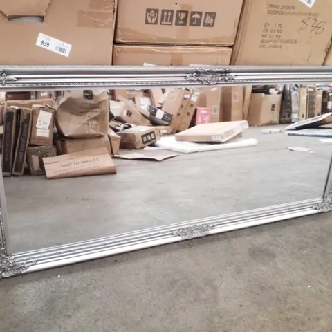 BRAND NEW BOXED HOMESDIRECT365 ANTIQUE FRENCH STYLE SILVER LEANER MIRROR