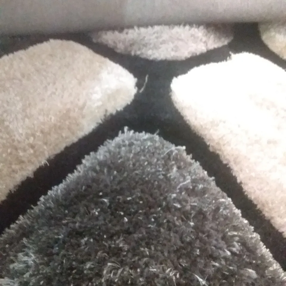 EVELYN TUFTED HANDMADE BLACK GREY RUG - 120 X 170CM