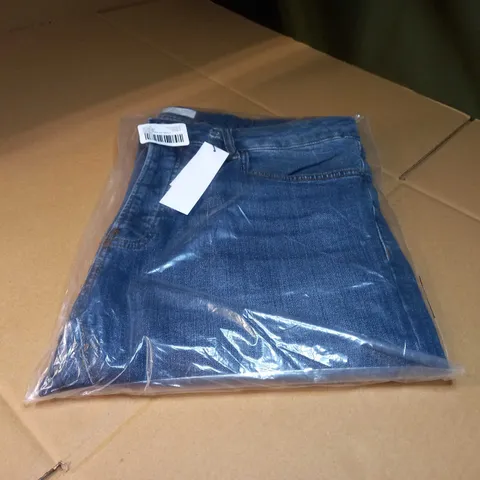 PACKAGED TOPSHOP BLUE STRETCH SLIM JEANS - SIZE W38/L32