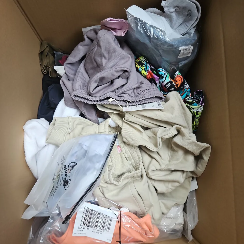BOX OF APPROXIMATELY 30 ASSORTED KIDS CLOTHING ITEMS TO INCUDE - JAKCET - DRESS - BABY CLOTHES, ETC