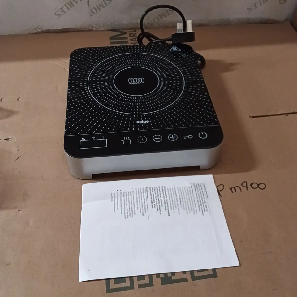 BOXED JUDGE 2000W PORTABLE INDUCTION HOB (1 BOX)
