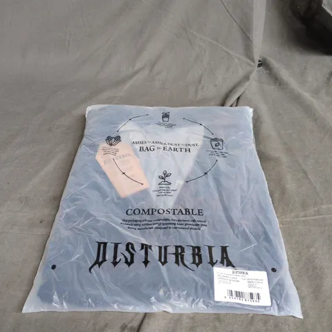 DISTURBIA RUIN FERN PRINTED MIDI SHIRT DRESS BROWN UK 12 BAGGED WITH TAGS