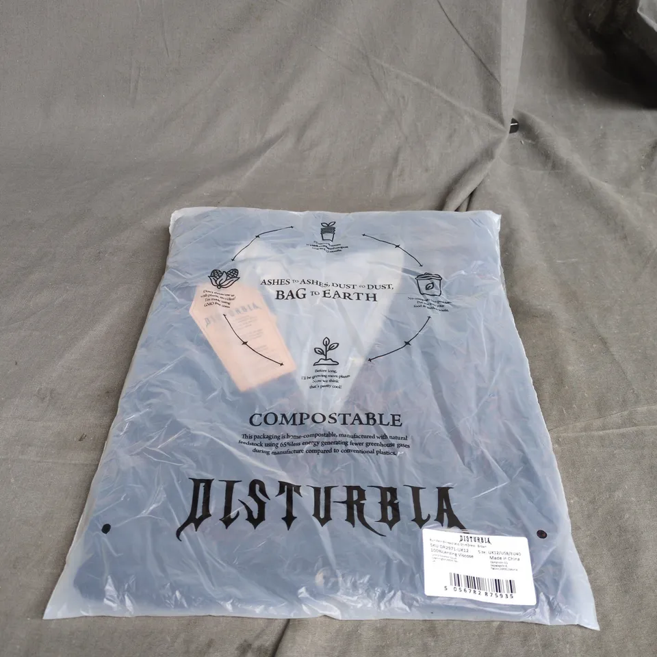 DISTURBIA RUIN FERN PRINTED MIDI SHIRT DRESS BROWN UK 12 BAGGED WITH TAGS