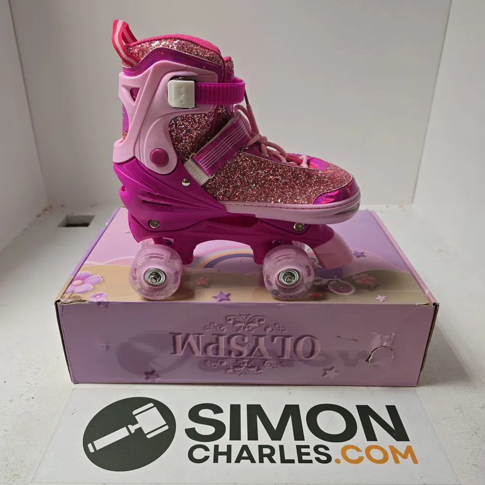 BOXED OLYSPM ROLLER SKATES FOR GIRLS IN PINK - SIZE UNSPECIFIED