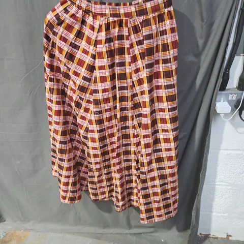 MAEVE PLAID SKIRT – WOMEN'S, ELASTICATED WAIST, SIZE S