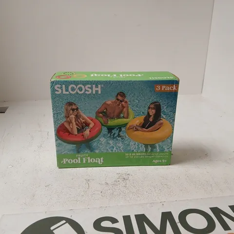 SLOOSH FRUITY POOL FLOAT 3 PACK