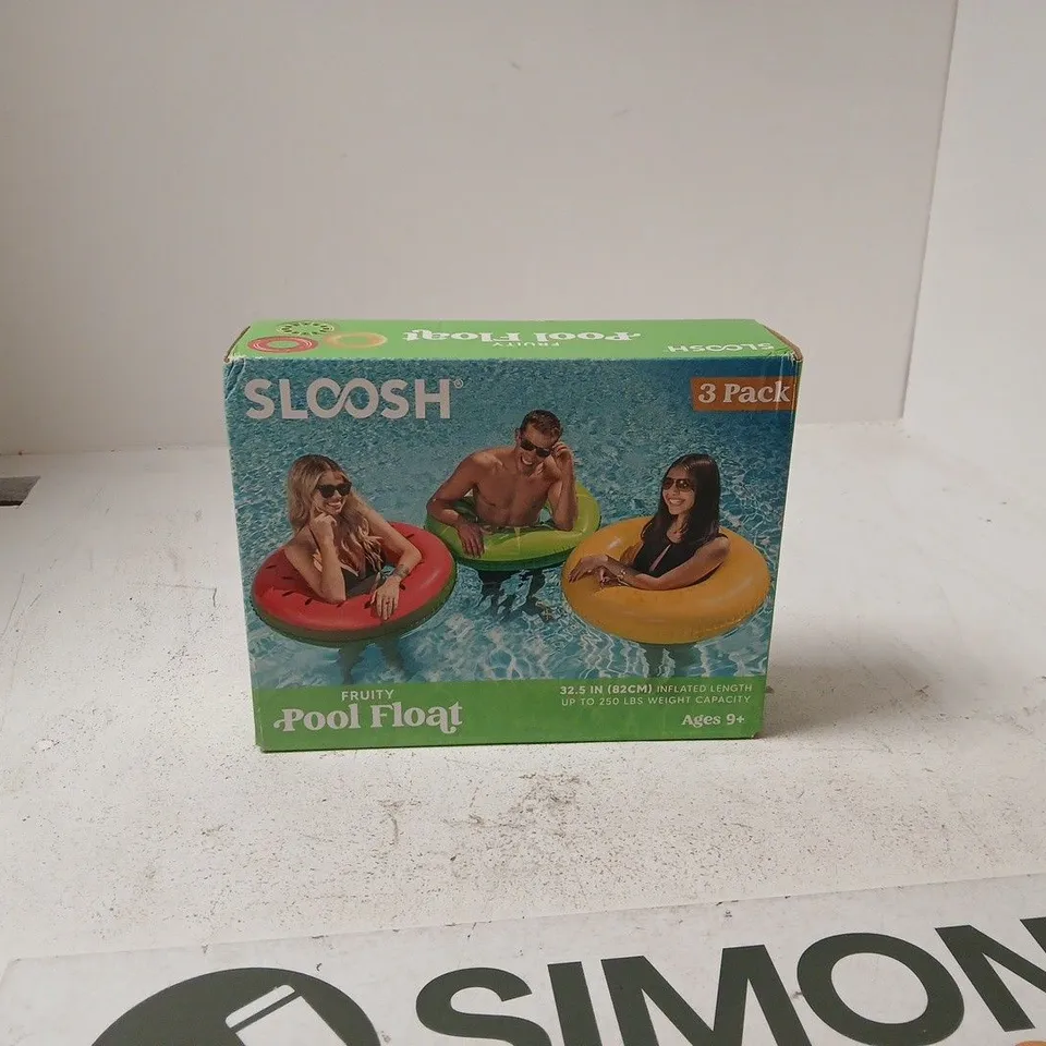 SLOOSH FRUITY POOL FLOAT 3 PACK