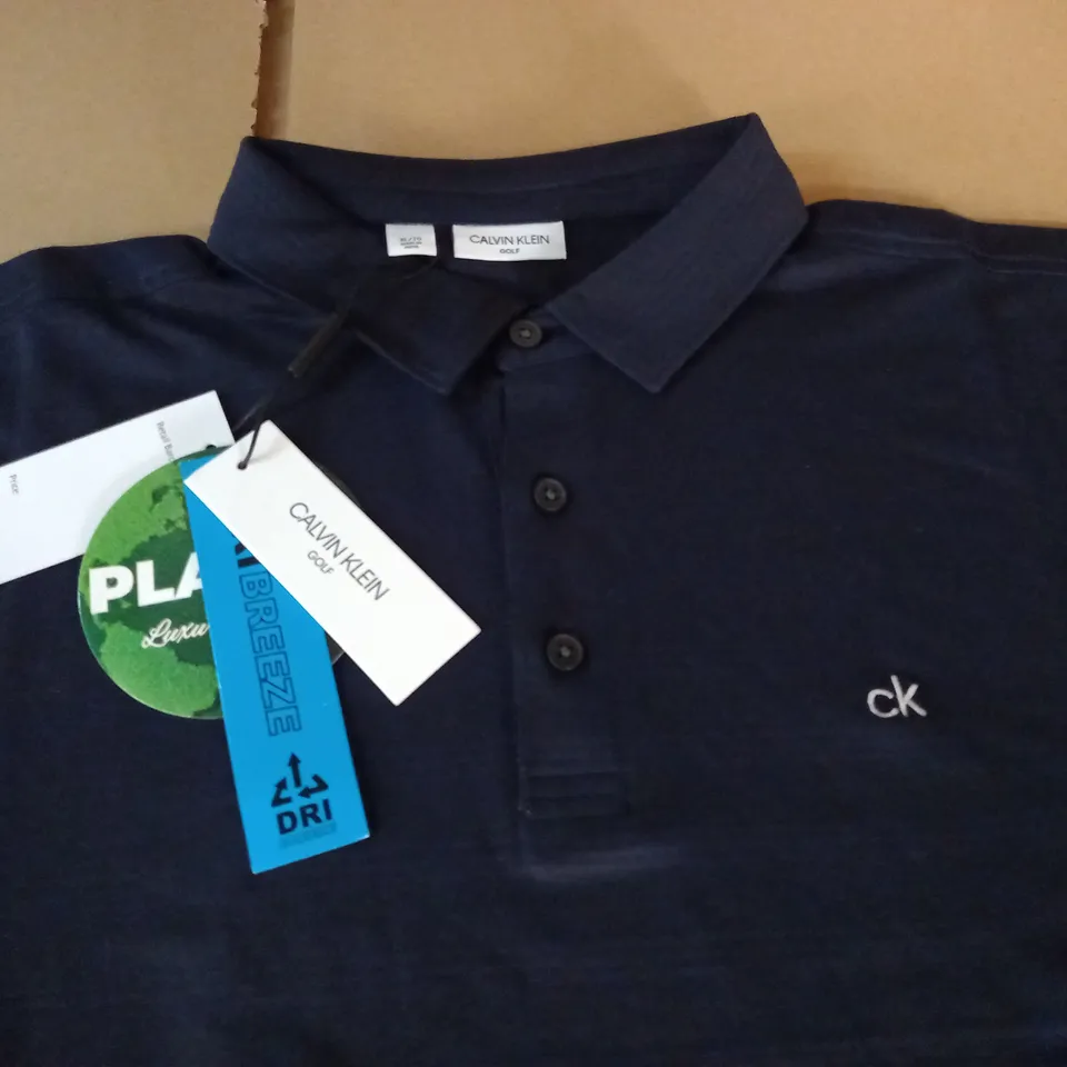 CALVIN KLEIN GOLF NAVY POLO SHIRT - XL