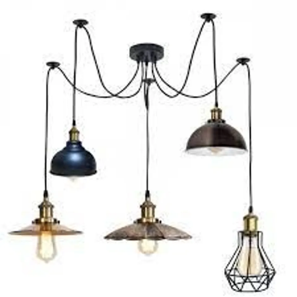 BOXED SCHUTZ 5-LIGHT CLUSTER PENDANT 
