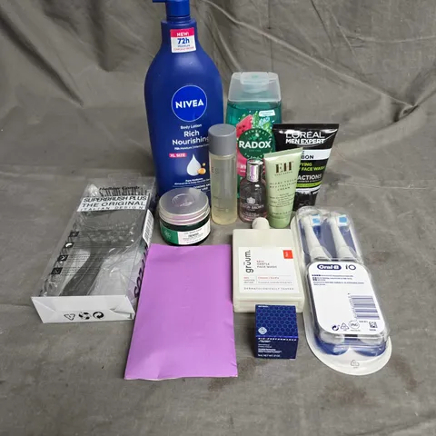 APPROXIMATELY 20 ASSORTED HEALTH & BEAUTY PRODUCTS TO INCLUDE - NIVEA BODY LOTION - ESPA SHAMPOO - SHISEIDO SKIN HIFORCE CREAM - ETC