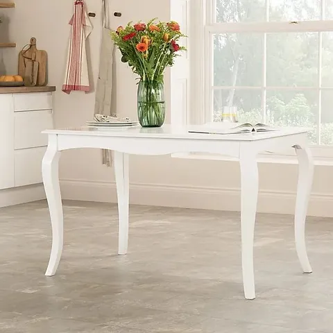 BOXED CLARENDON WHITE 120CM DINING TABLE 120CM(2 BOXES)