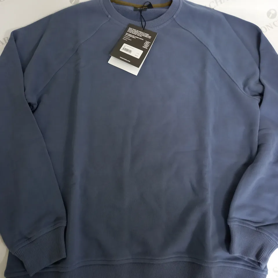 FINISTERRE COHO SWEATER IN INDIGO BLUE - SMALL