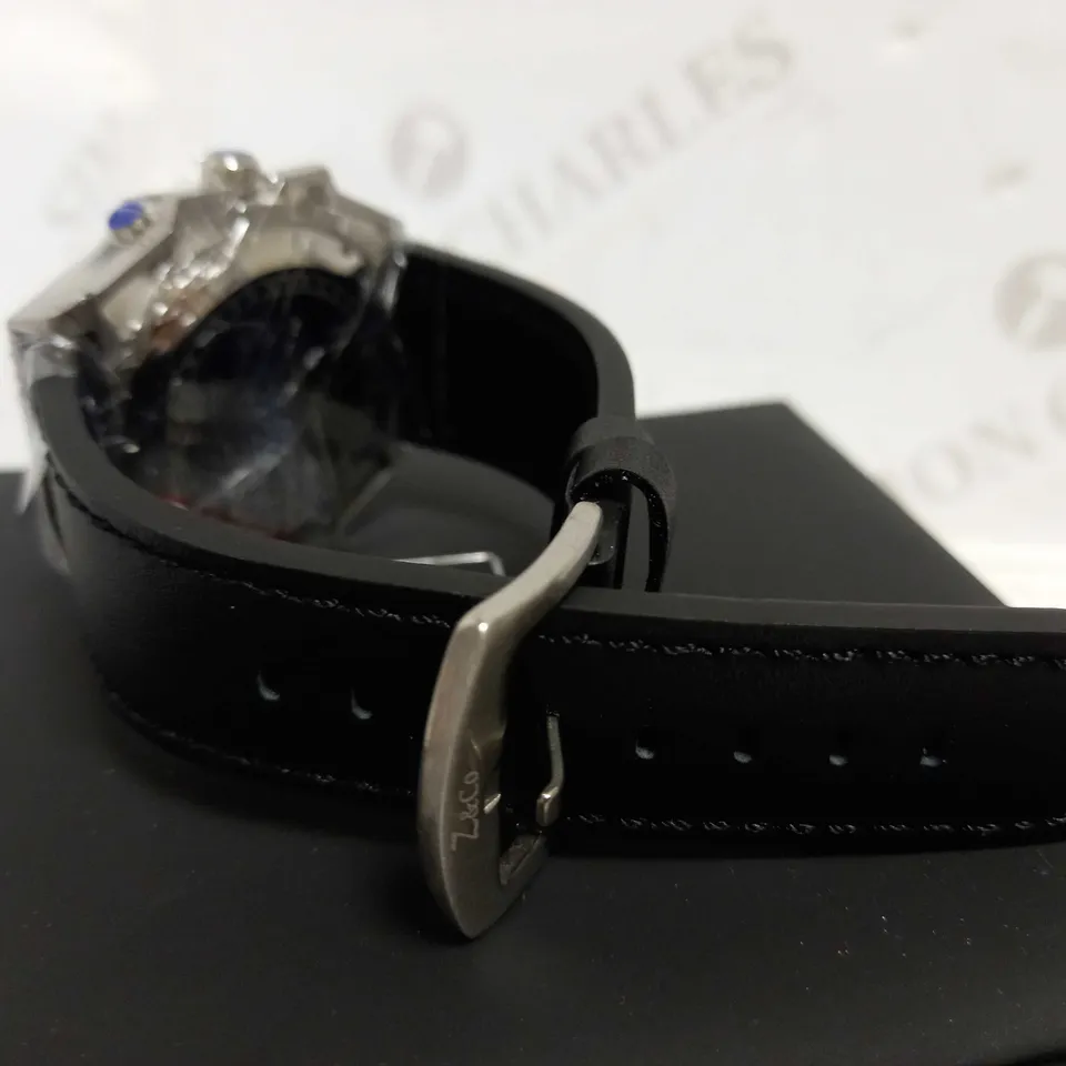 ZIHLMANN & CO TRIPLE DIAL STUD DETAIL LEATHER STRAP WATCH RRP £520