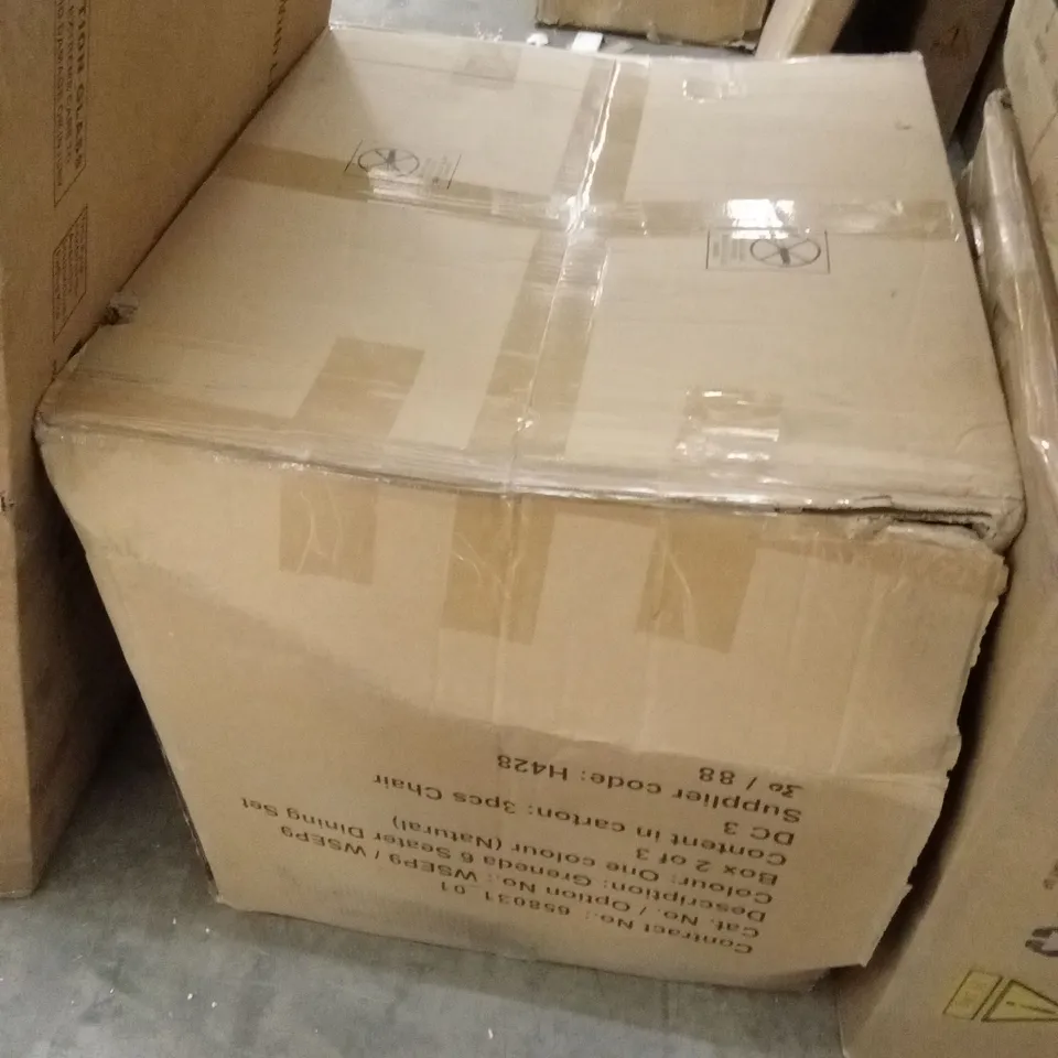 BOXED SET OF 3 GRENEDA OUTDOOR DINING CHAIRS // CHAIRS ONLY (1 BOX)