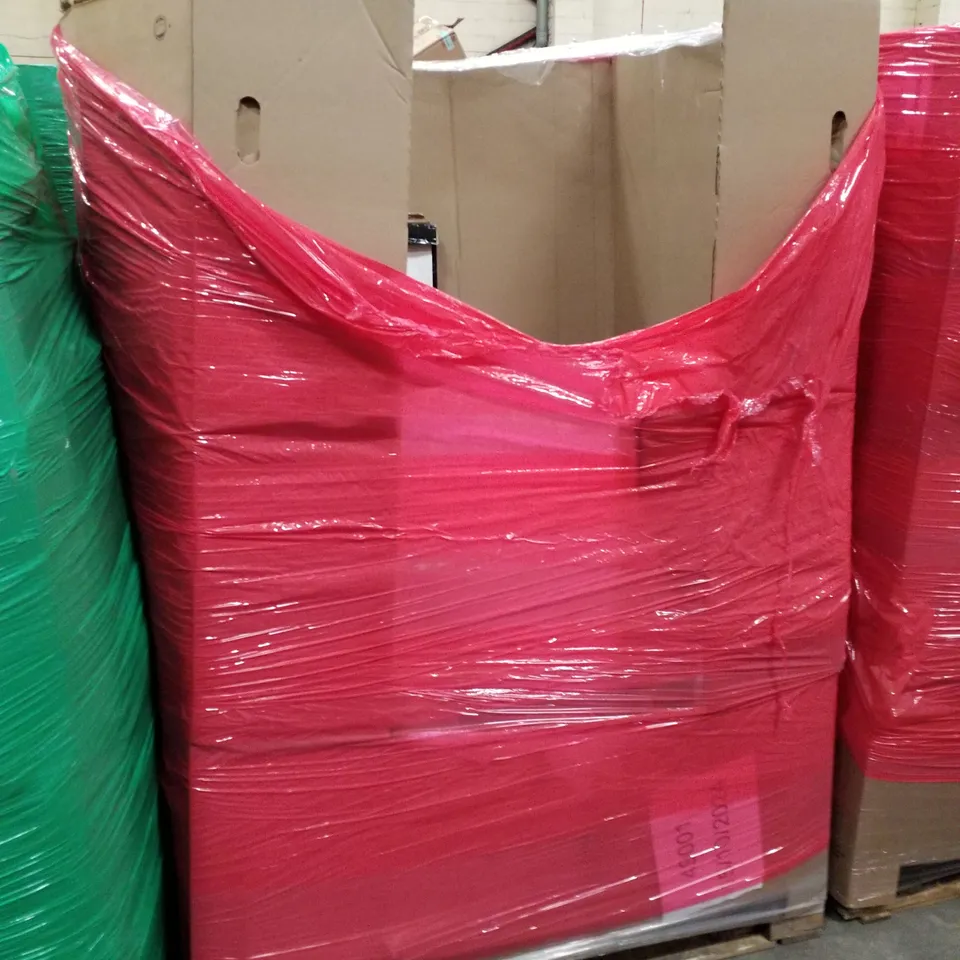 PALLET OF ASSORTED PRODUCTS INCLUDING BABY WALKER, WATER TABLE, SHREDDER, CEILING TV MOUNT, CAR SEAT