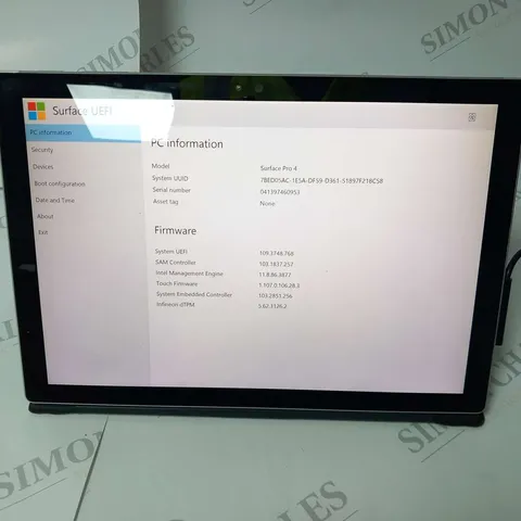 MICROSOFT SURFACE PRO 4 128GB 1724