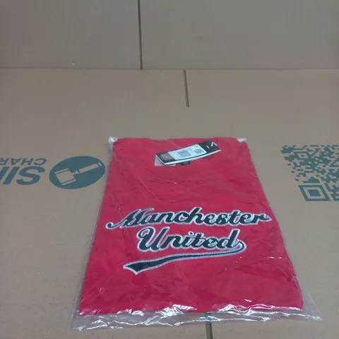 MANCHESTER UNITED X ADIDAS T-SHIRT – RED, OFFICIAL LICENSED PRODUCT - SIZE UK 13/14YRS 