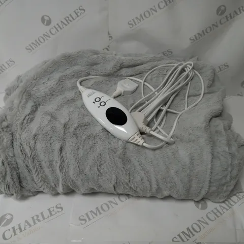 COZEE HOME HEATED BLANKET IN LIGHT GREY