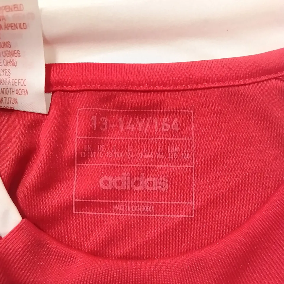 ADIDAS MANCHESTER UNITED YOUTH FOOTBALL SHIRT 13-14 YEARS