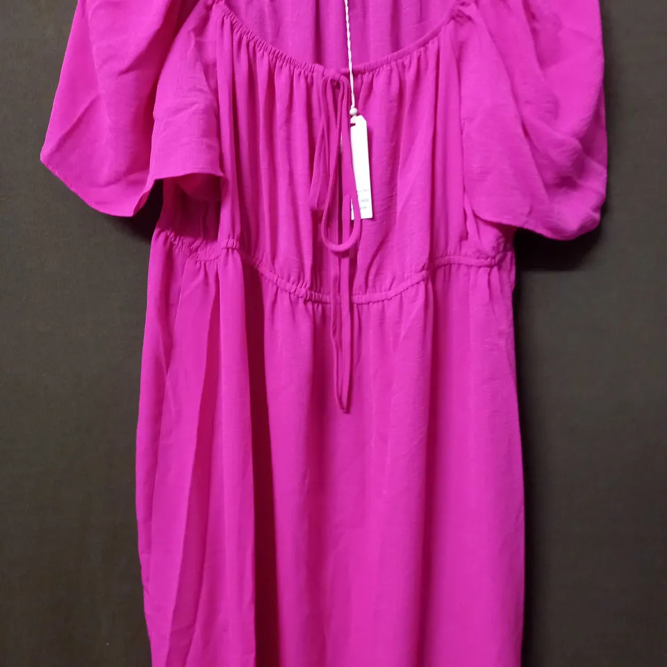 MAISON DE NIMES GYPSY DRESS IN HOT PINK - LARGE