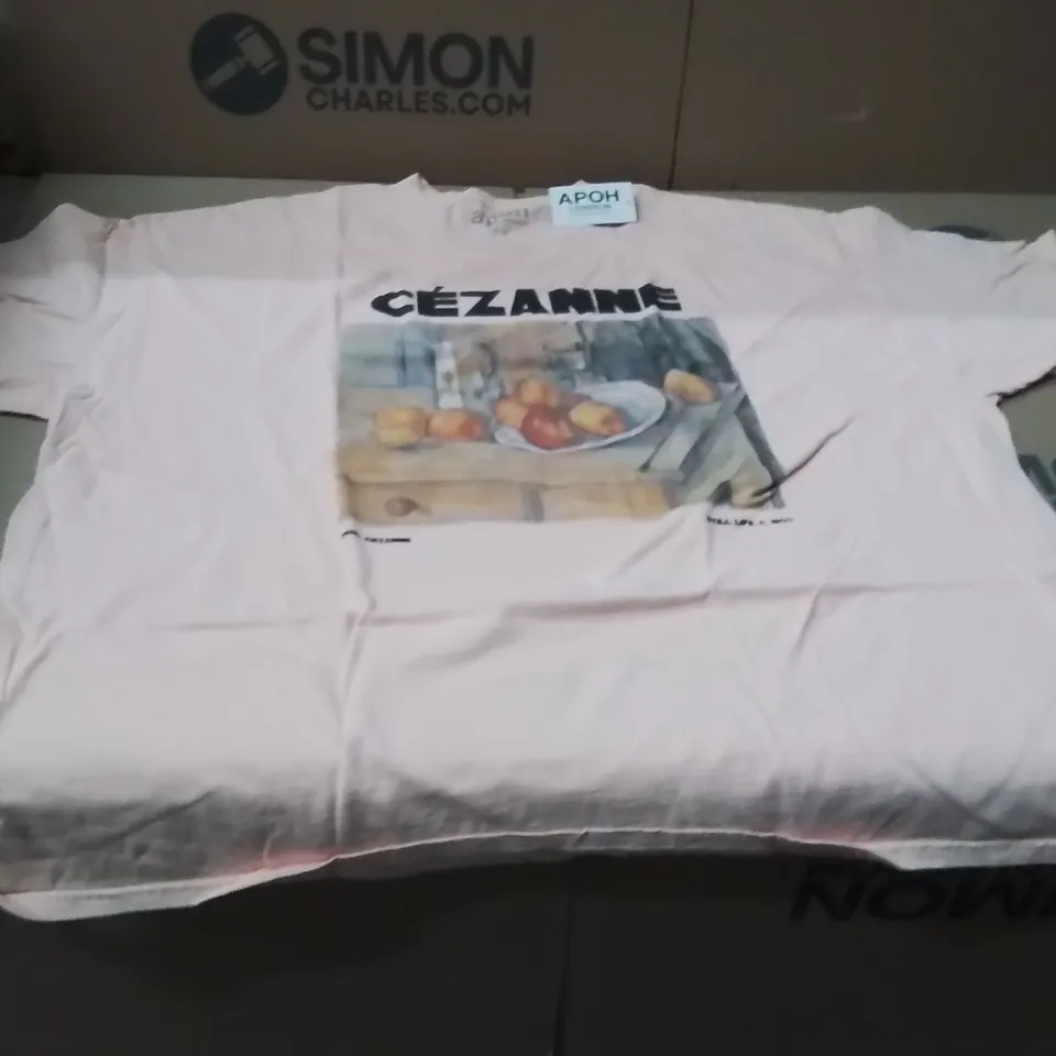 BOXED BRAND NEW APPROXIMATELY 40 OPOH LONDON CEZANNE T-SHIRT SIZE 22/24 PEACH