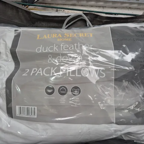 LAURA SECRET HOME DUCK FEATHER & DOWN PILLOWS – 2 PACK, 48X74 CM