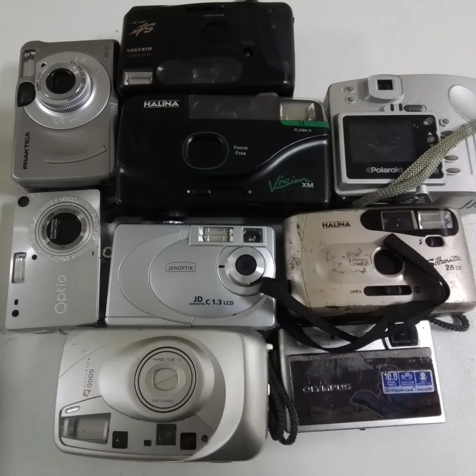 LOT OF APPROXIMATELY 16 ASSORTED ITEMS TO INCLUDE RETRO CAMERAS, TWO TOWERS DVD AND RED CHECK DRESSES