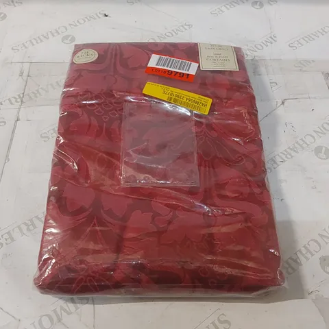 BAGGED COTTON BLEND ROOM DARKENING CURTAIN PAIR - 117 x 137cm