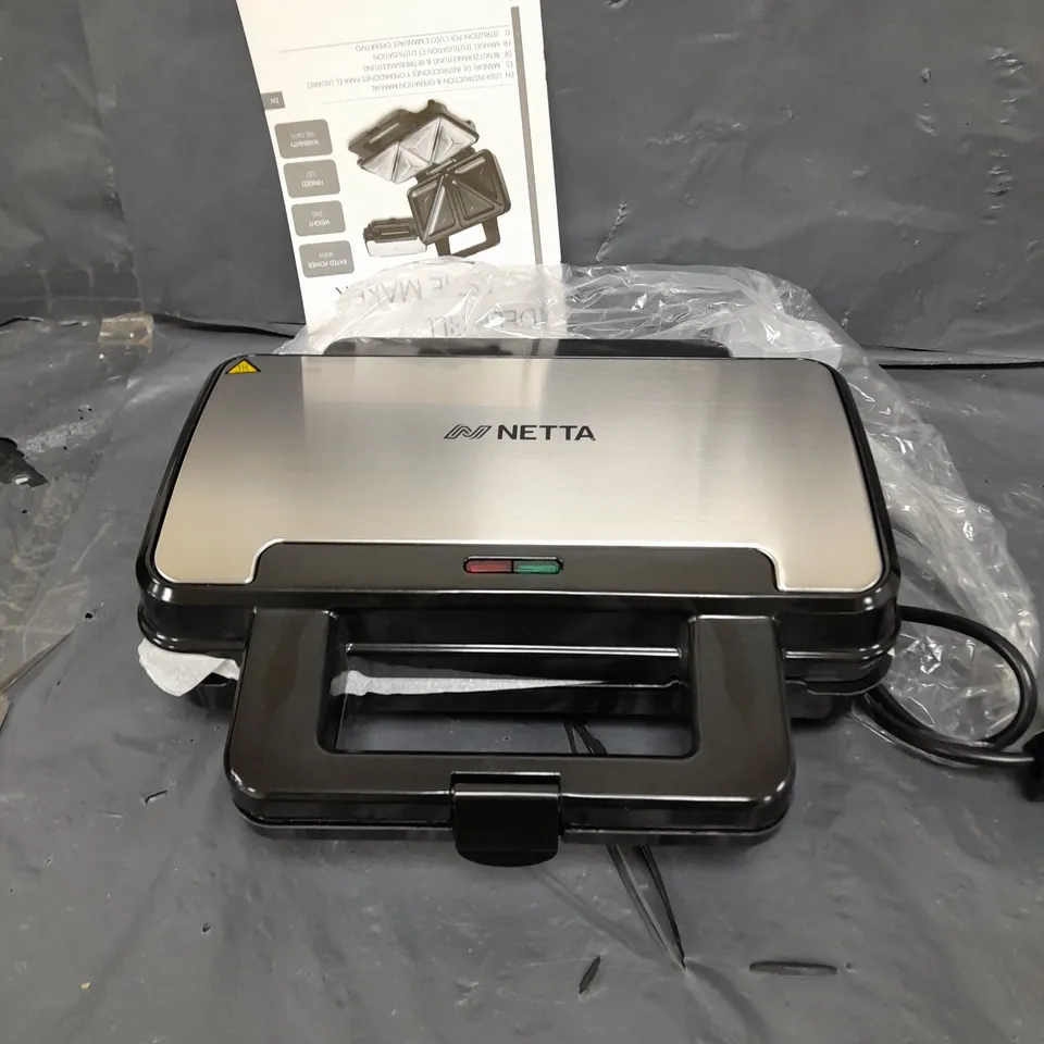 BOXED NETTA 900W DEEP FILL TOASTIE MAKER 