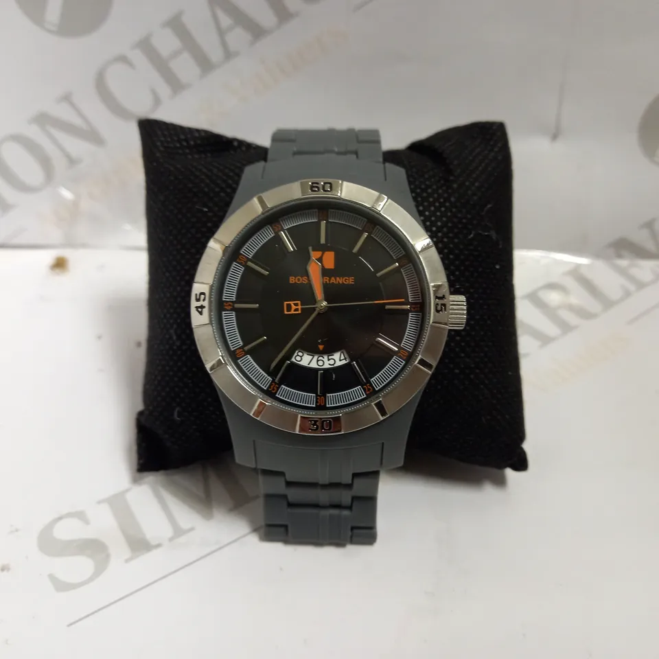 BOSS ORANGE WATCH WITH GREY BRACELET STYLE STRAP