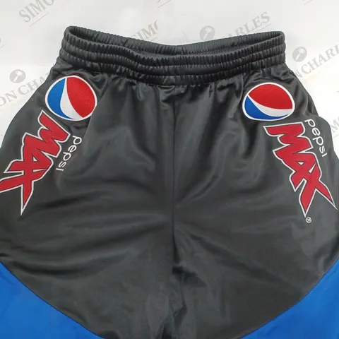 PEPSI MAX MEDIUM SHORTS IN BLACK & BLUE