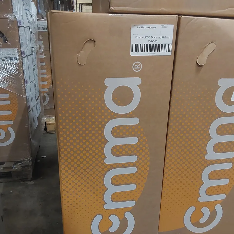 BRAND NEW BOXED EMMA UK V2 DIAMOND HYBRID 150 x 200CM KING SIZE MATTRESS 