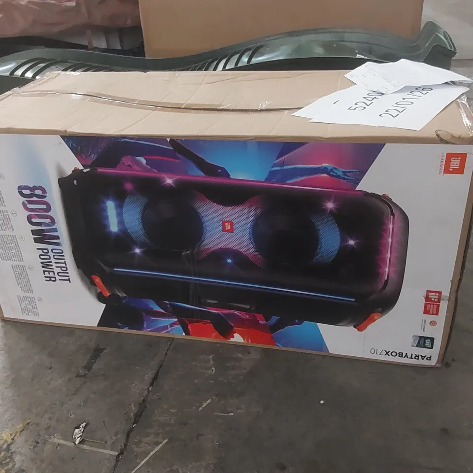 BOXED JBL PARTYBOX 710 - MEGA POWERFUL 800W PARTY SPEAKER ON WHEELS RRP £699