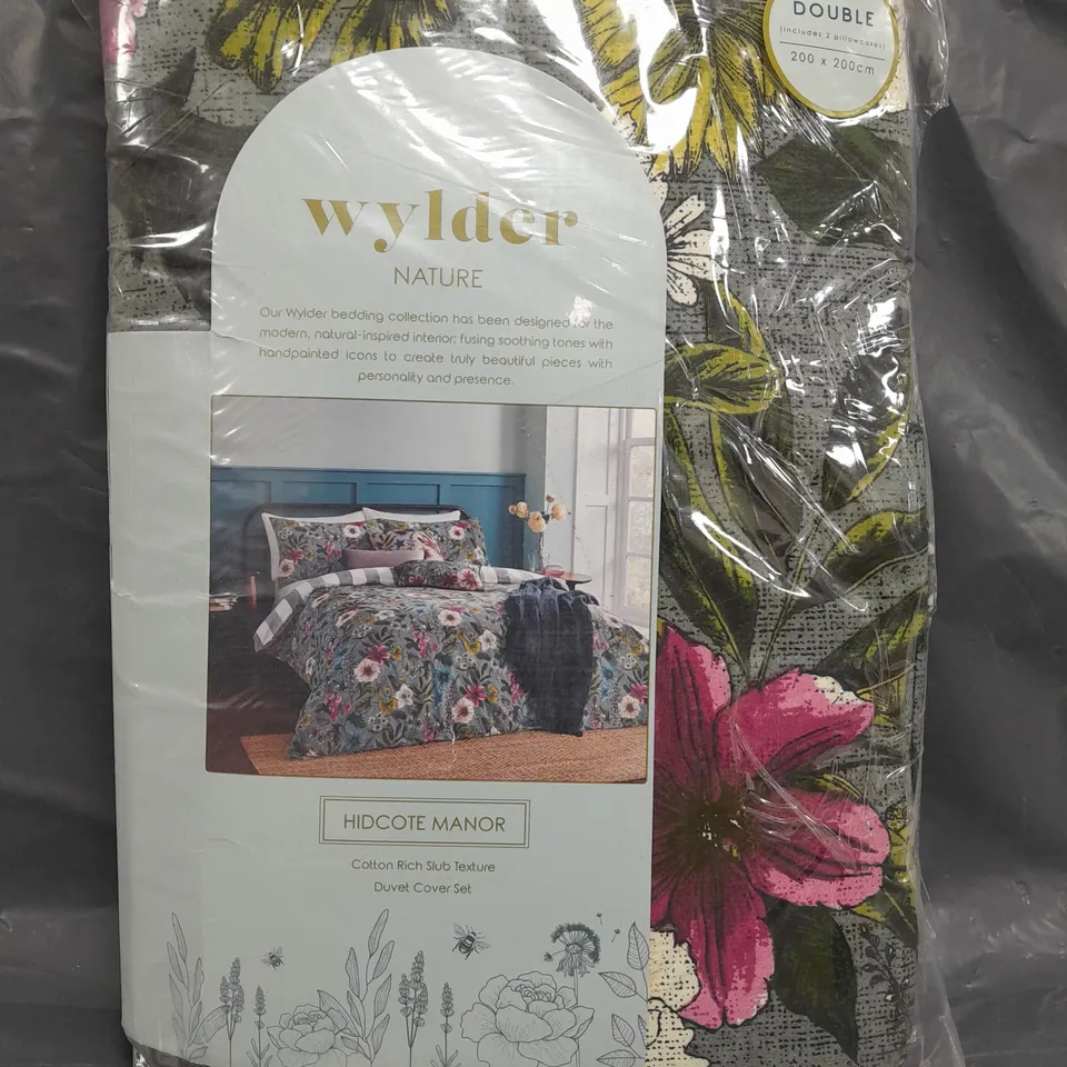 WYLKDER NATURE HIDCOTE MANOR DUVET SET PETROL- DOUBLE