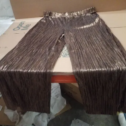 BOX CONTAINING APPROXIMATELY 14 BRAND NEW JD WILLIAMS COPPER PLISSE TROUSERS - SIZE 16