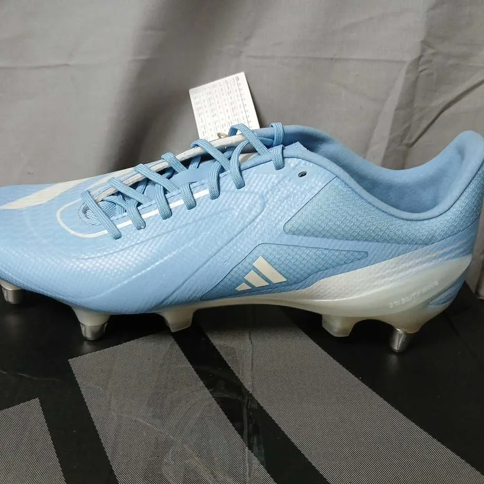 ADIDAS ADIZERO FOOTBALL BOOTS – LIGHT BLUE/WHITE, UK 6 (US 6.5)